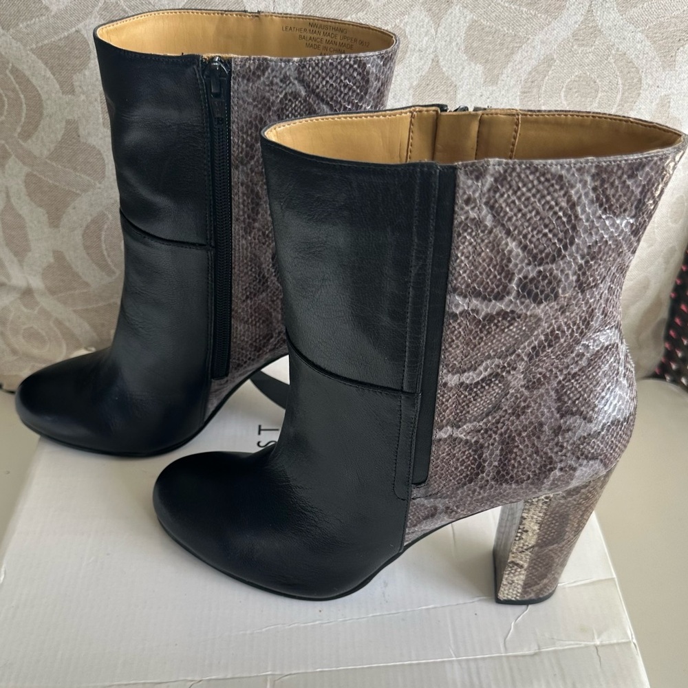 Nine West Black and Brown Women's Ankle Boots